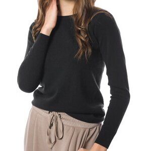 NWT! DongLi - 100% Cashmere Crew Neck Sweater in Black - Multiple Sizes